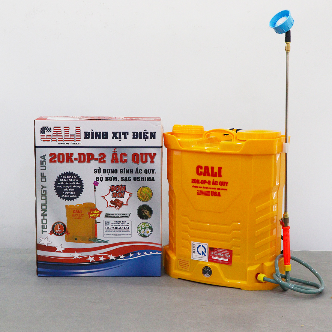 Bình xịt điện CALI 20K-DP-ắc quy Vàng Bình ắc quy 12V12Ah