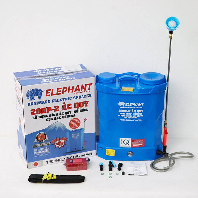 Bình xịt điện ELEPHANT 20DP- ắc quy Xanh Bình ắc quy 12V12Ah