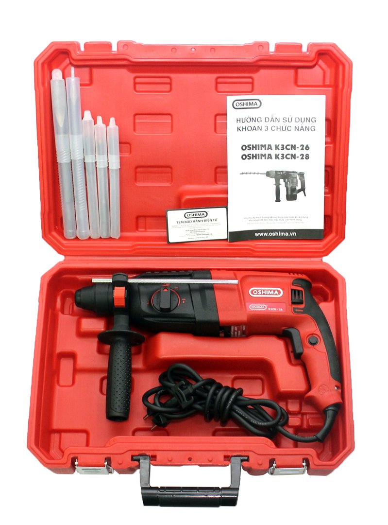 Máy khoan điện OSHIMA K3CN28 900W Đỏ Điện 1 pha (3 chức năng)