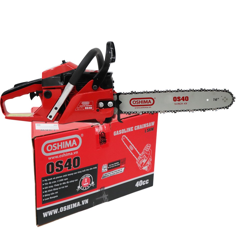 Cưa xích Oshima OS40 40cc Đỏ-đen 2 thì