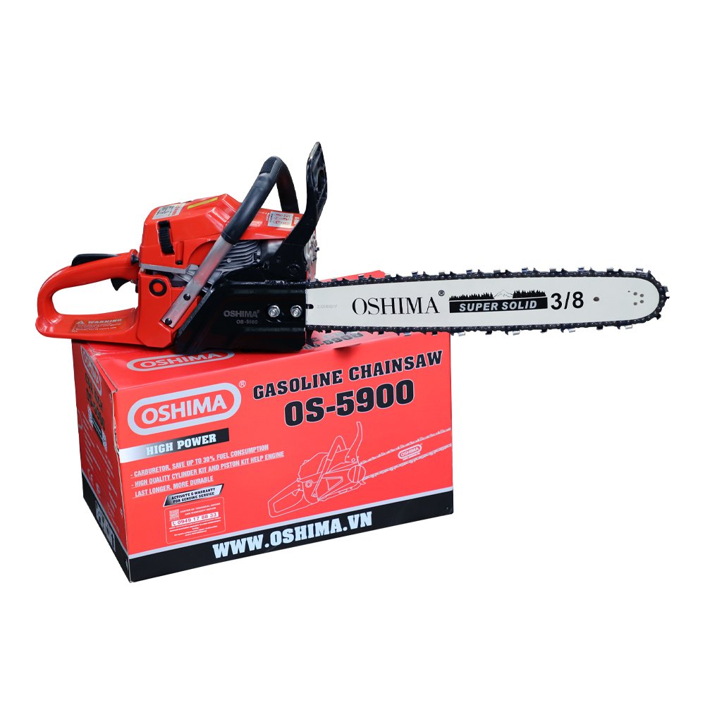 Cưa xích Oshima OS5900 2.5kW Đỏ-đen 2 thì