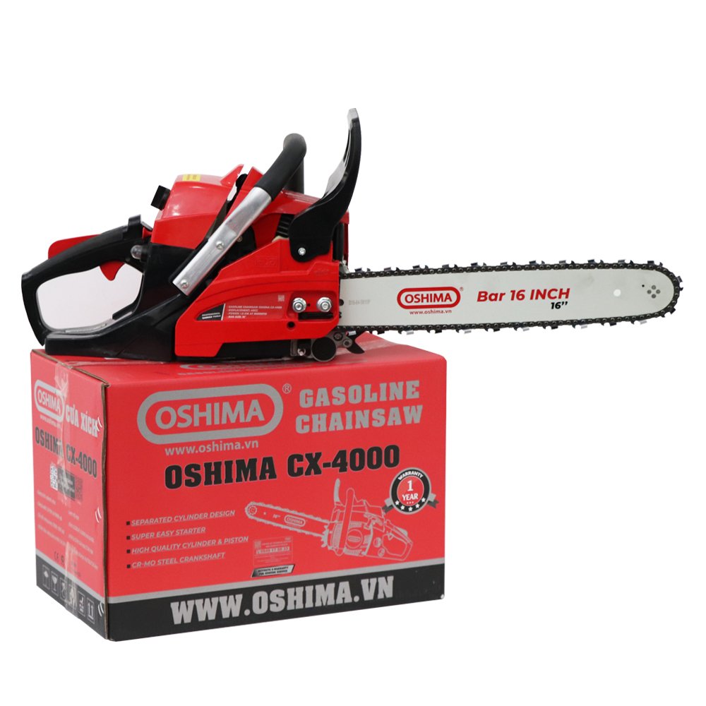 Cưa xích OSHIMA CX-4000 40cc Đỏ-đen