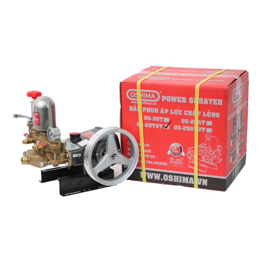 Đầu phun áp lực chất lỏng OSHIMA OS-29TST 1.0HP Đen (hoạt động bằng sức kéo động cơ) (pittông sứ)