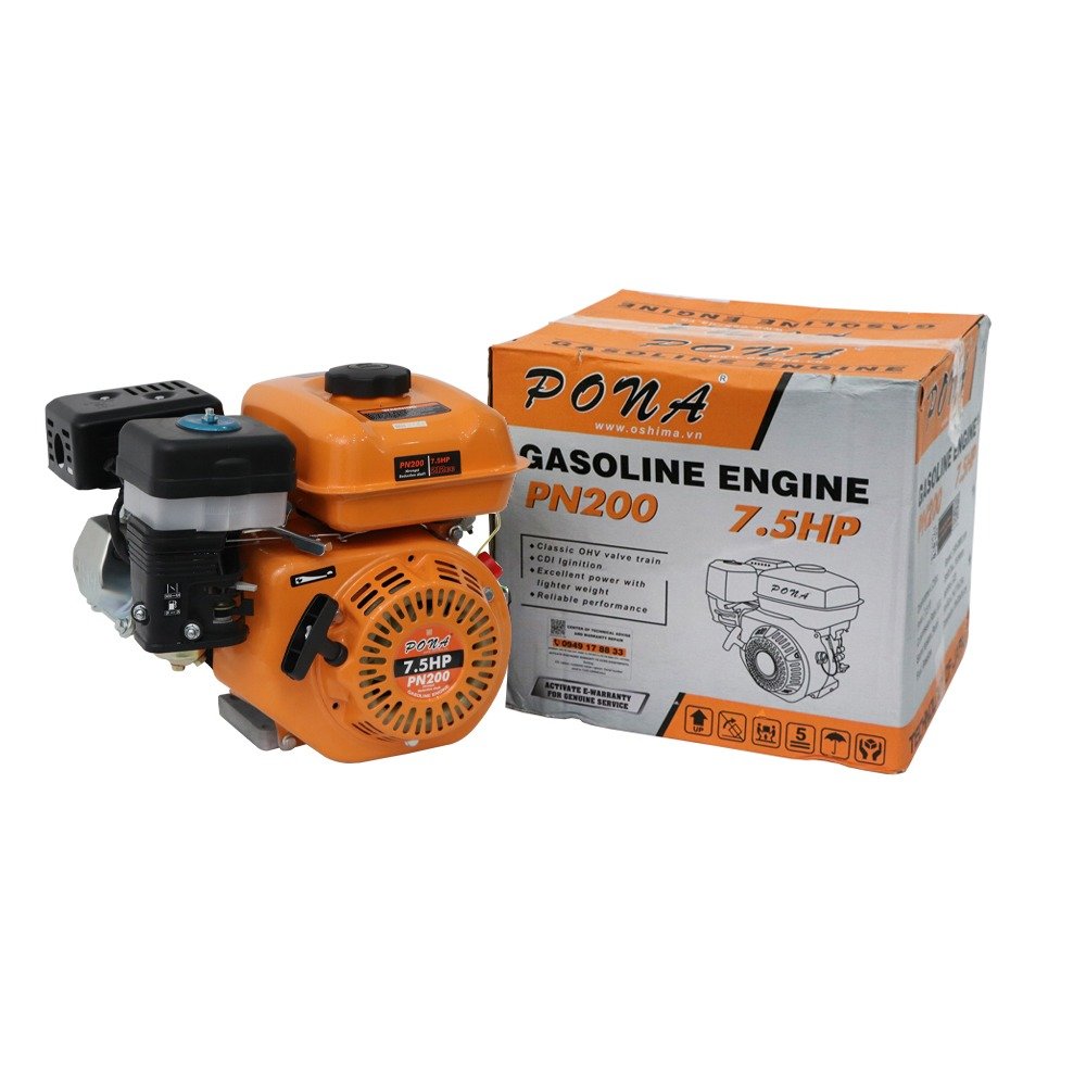Máy nổ PONA PN200 7.5HP Cam Cốt thẳng
