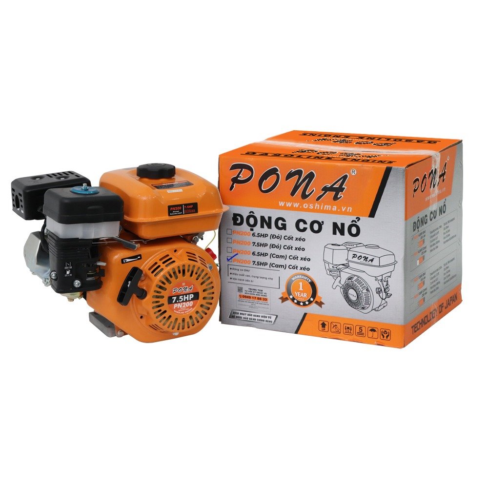 Máy nổ Pona PN200 7.5HP Cam Cốt xéo