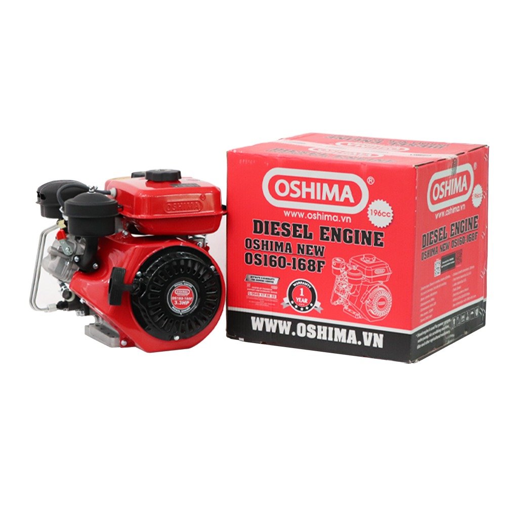 Máy nổ OSHIMA New OS160-168F 3.3HP Đỏ (Dầu)