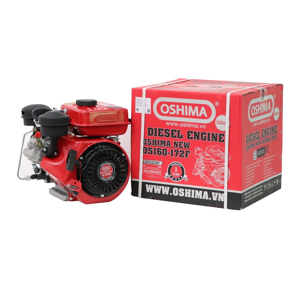 Máy nổ OSHIMA New OS160-172F 4.5HP Đỏ (Dầu)
