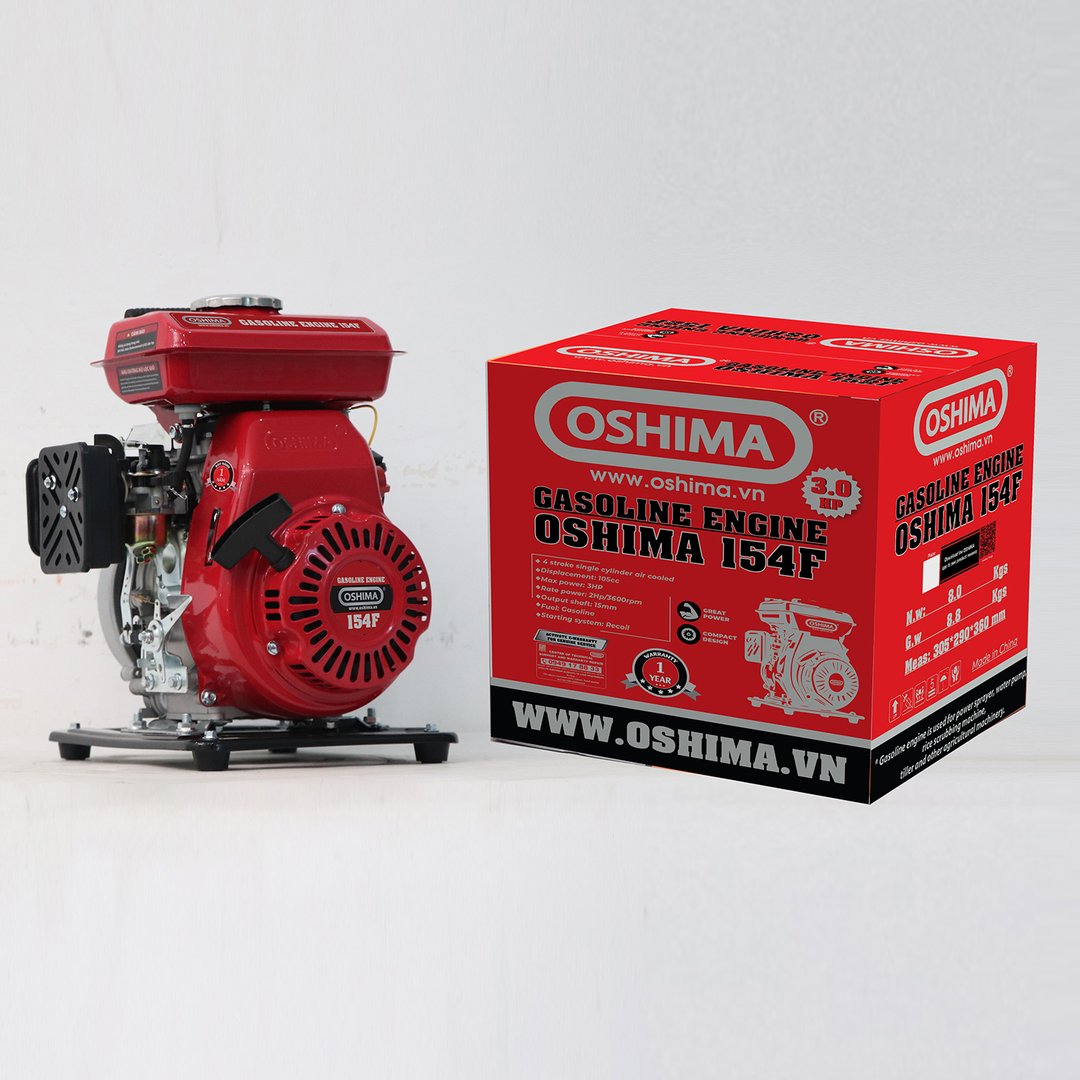 Máy nổ OSHIMA 154F 3.0HP Đỏ-đen
