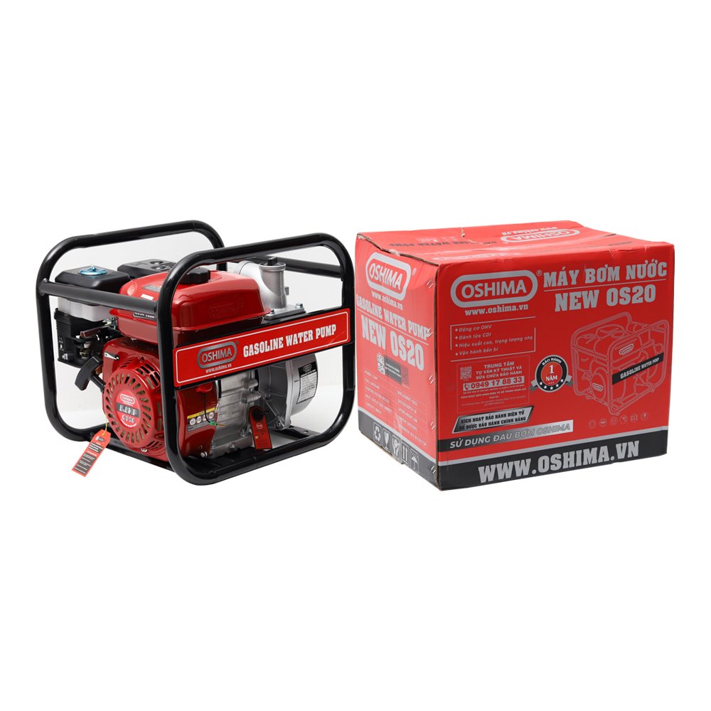 Máy bơm xăng OSHIMA NEW OS20 5.5HP Đỏ-đen 2"