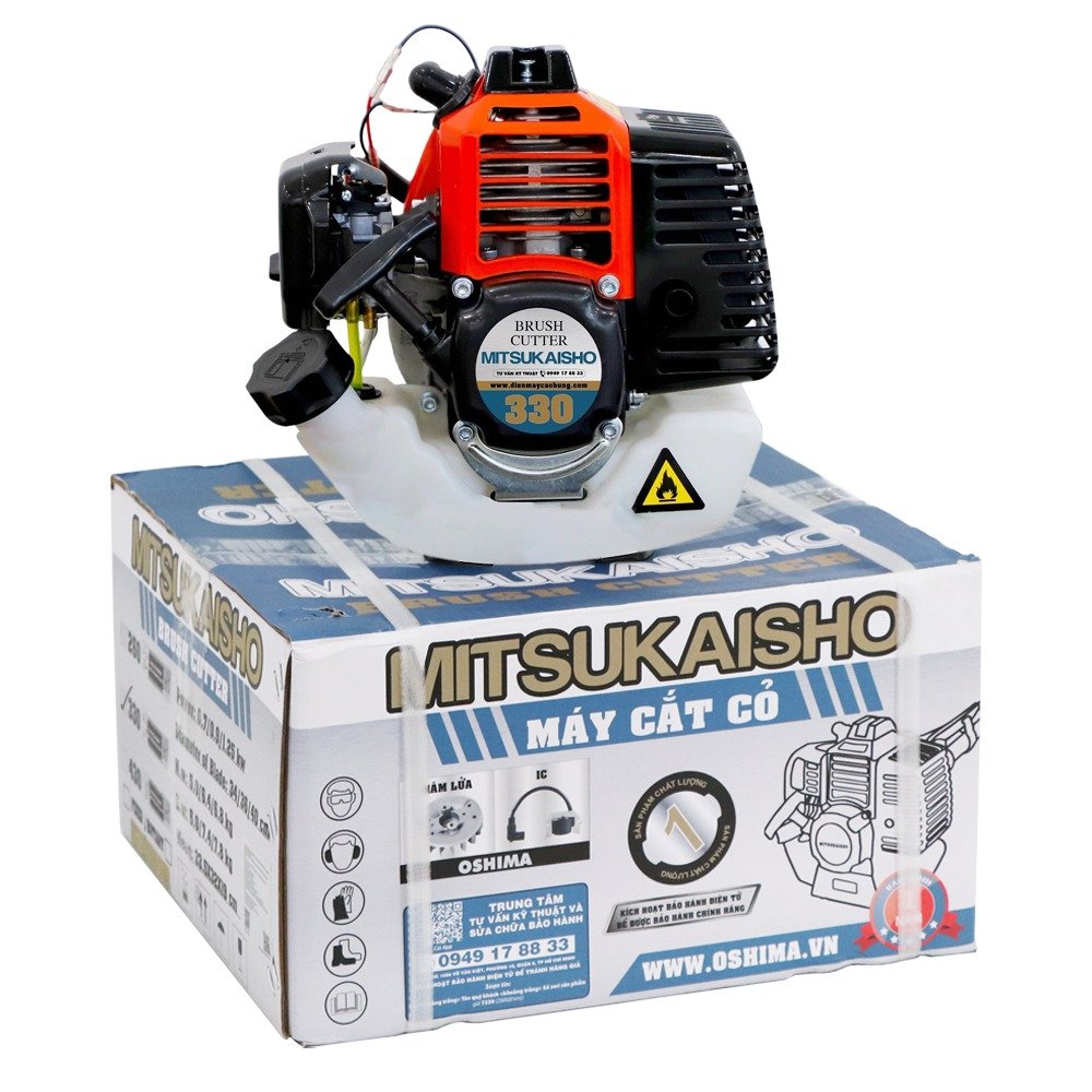 Máy phát cỏ Mitsukaisho 330 900W Đỏ-đen 2 thì (rời, chết)