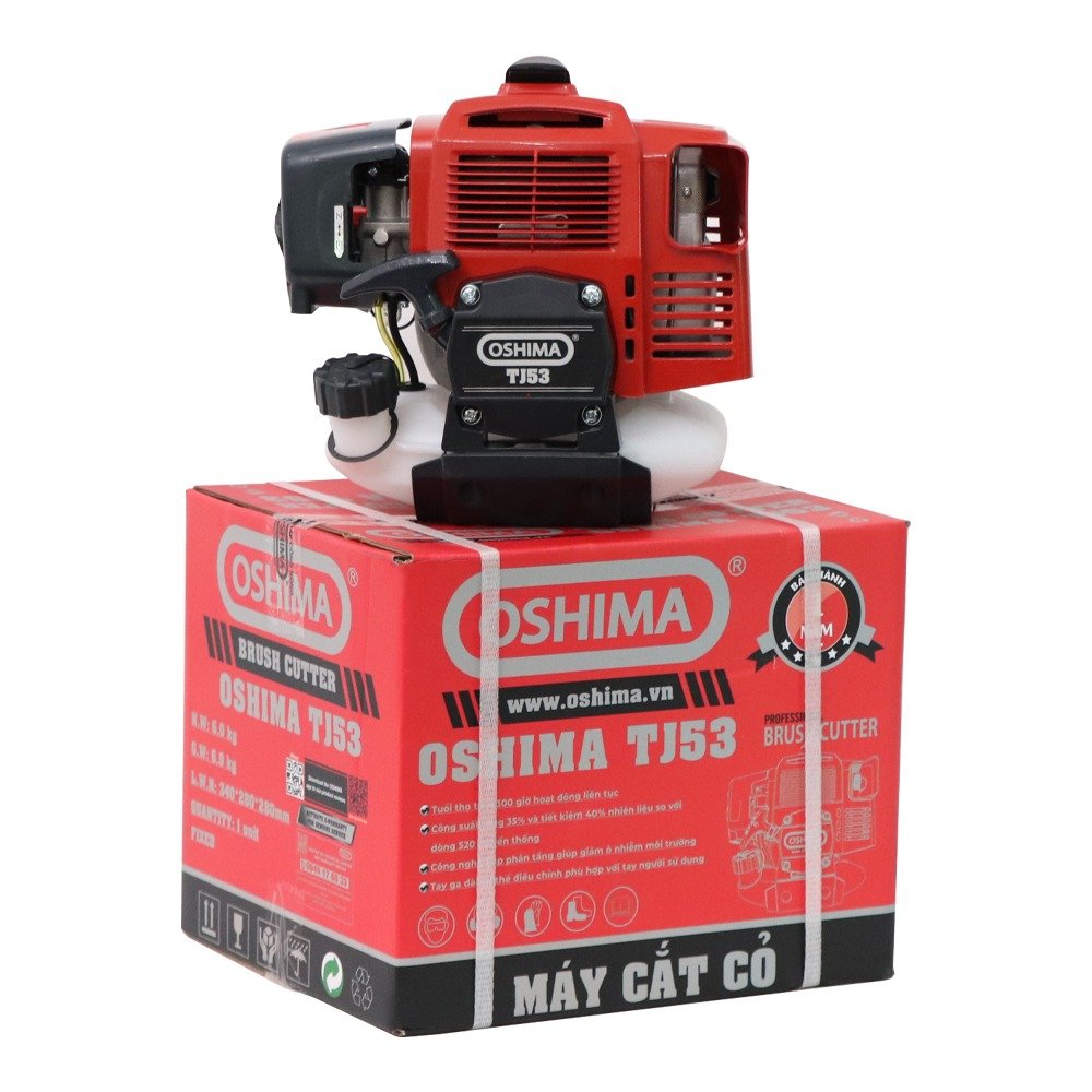 Máy phát cỏ OSHIMA TJ53 2.0kW Đỏ-đen 2 thì (rời, chết)