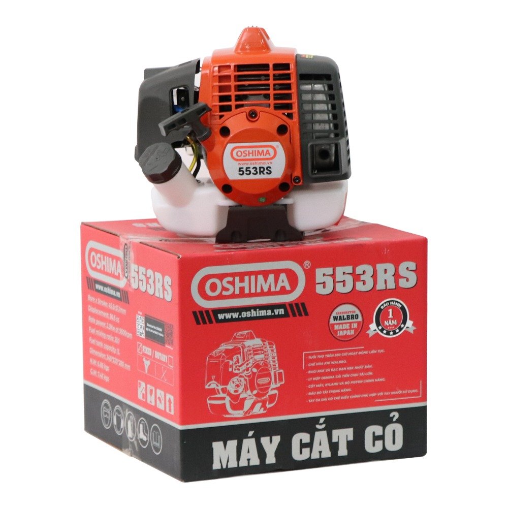 Máy phát cỏ OSHIMA 553RS 2.3kW Cam-xám 2 thì (rời, chết)