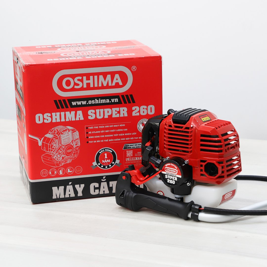 Máy phát cỏ OSHIMA SUPER 260 700W Đỏ-đen 2 thì (rời, chết)