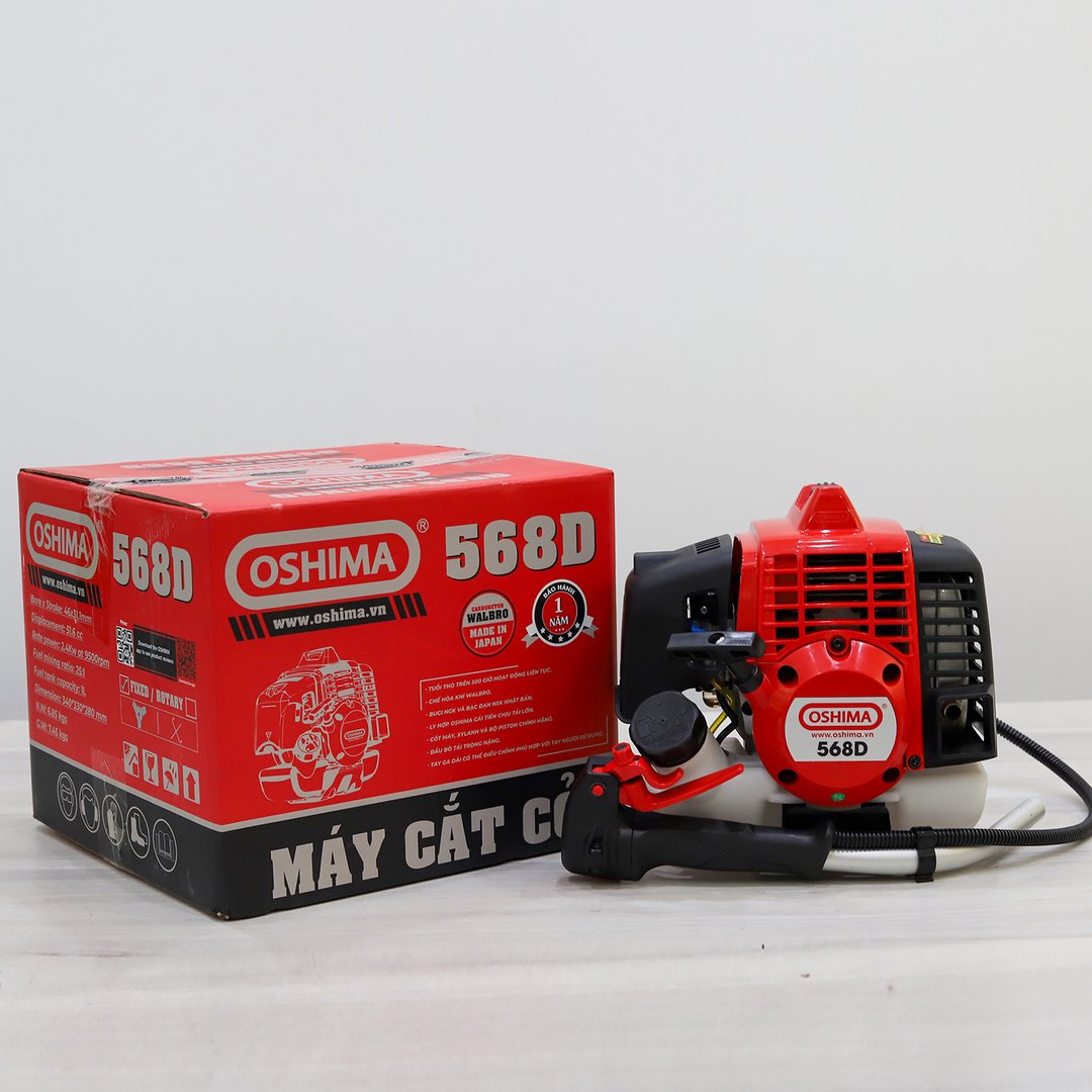Máy phát cỏ OSHIMA 568D 2.3kW Đỏ-đen 2 thì (rời, chết)