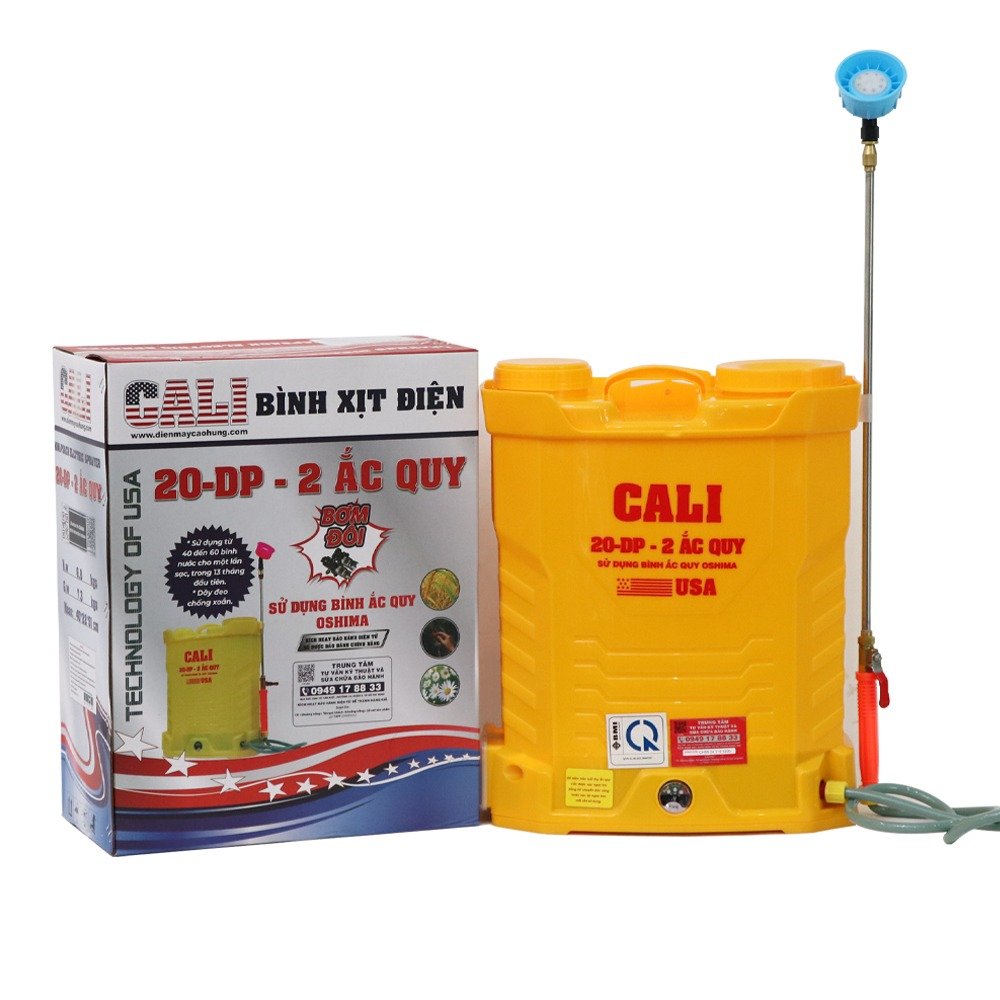 Máy phun thuốc trừ sâu, côn trùng điện Cali 20-DP-ắc qui