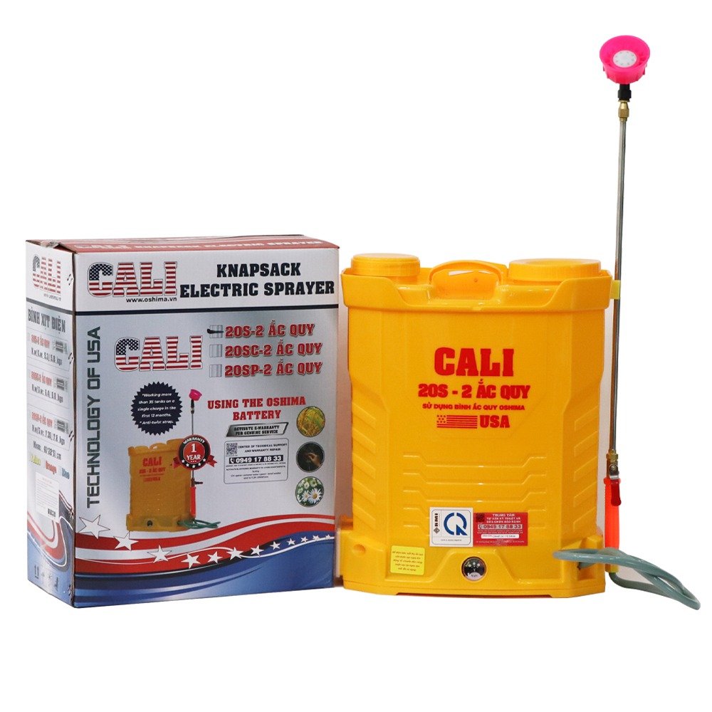 Máy phun thuốc trừ sâu, côn trùng điện Cali 20S-ắc qui