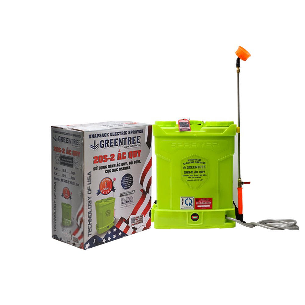 Bình xịt điện GREENTREE 20S-ắc quy Xanh Bình ắc quy 12V8Ah