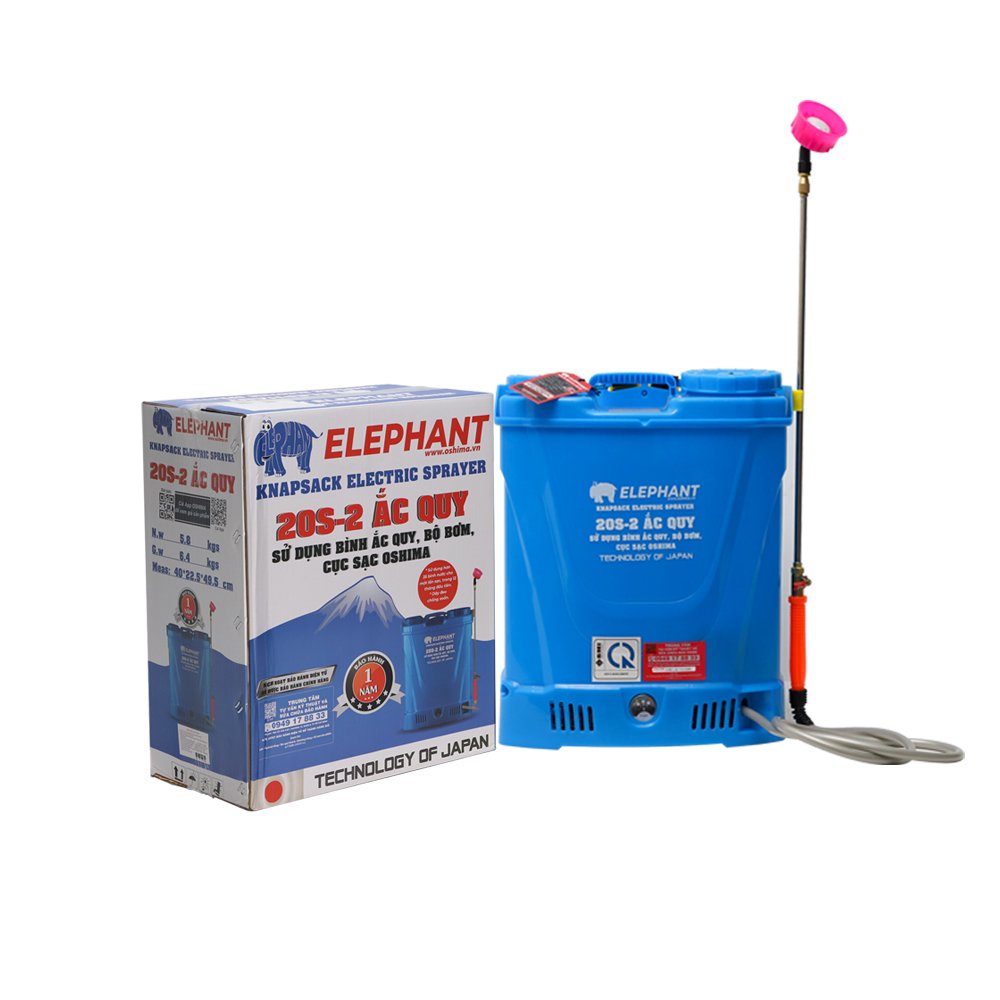 Bình xịt điện ELEPHANT 20S-ắc quy Xanh Bình ắc quy 12V8Ah