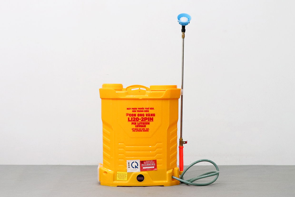 Máy phun thuốc trừ sâu, côn trùng điện Con Ong Vàng Li20-2pin Vàng Pin lithium 12V8Ah