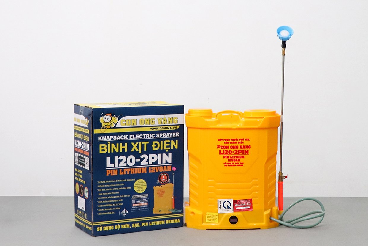 Bình xịt điện CON ONG VÀNG Li20-pin Vàng Pin lithium 12V8Ah