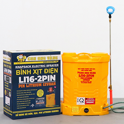 Bình xịt điện CON ONG VÀNG Li16-pin Vàng Pin lithium 12V8Ah