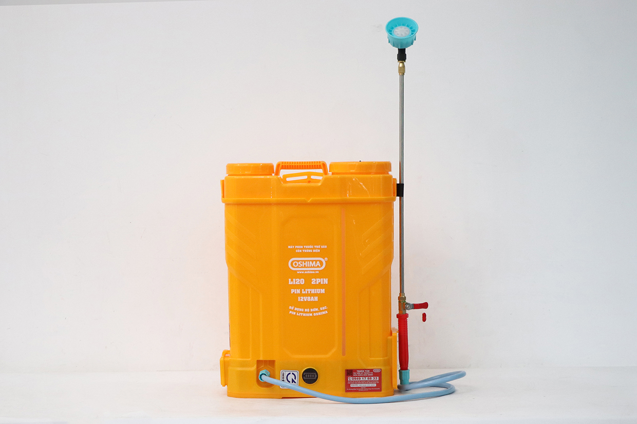 Máy phun thuốc trừ sâu, côn trùng điện OSHIMA Li20-pin Vàng Pin lithium 12V8Ah