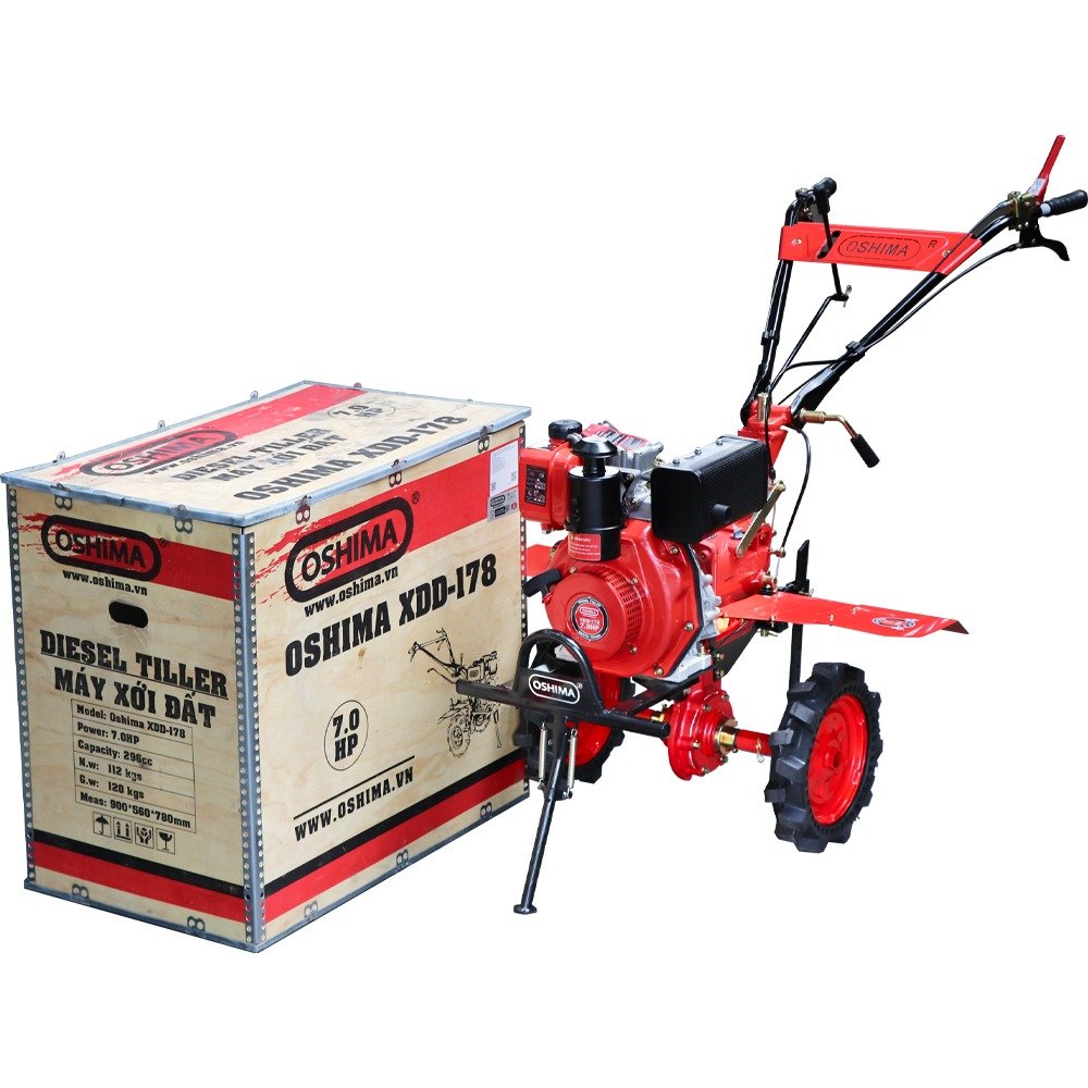 Máy làm đất OSHIMA XDD-178 7.0HP Đỏ