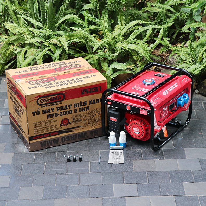 MPĐ OSHIMA MPD-2000 2.0kW Đỏ 4 thì (chạy xăng)