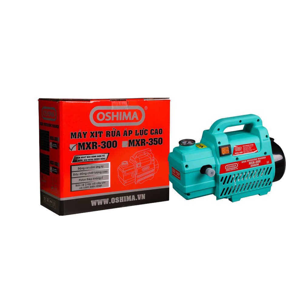 Máy rửa xe Oshima MXR300 2.5kW Xanh lá Điện 1 pha
