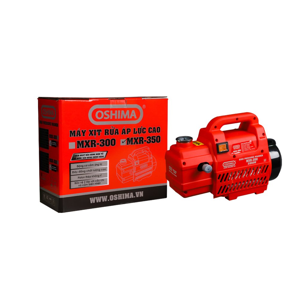 Máy rửa xe Oshima MXR350 2.85KW Đỏ-đen Điện 1 pha