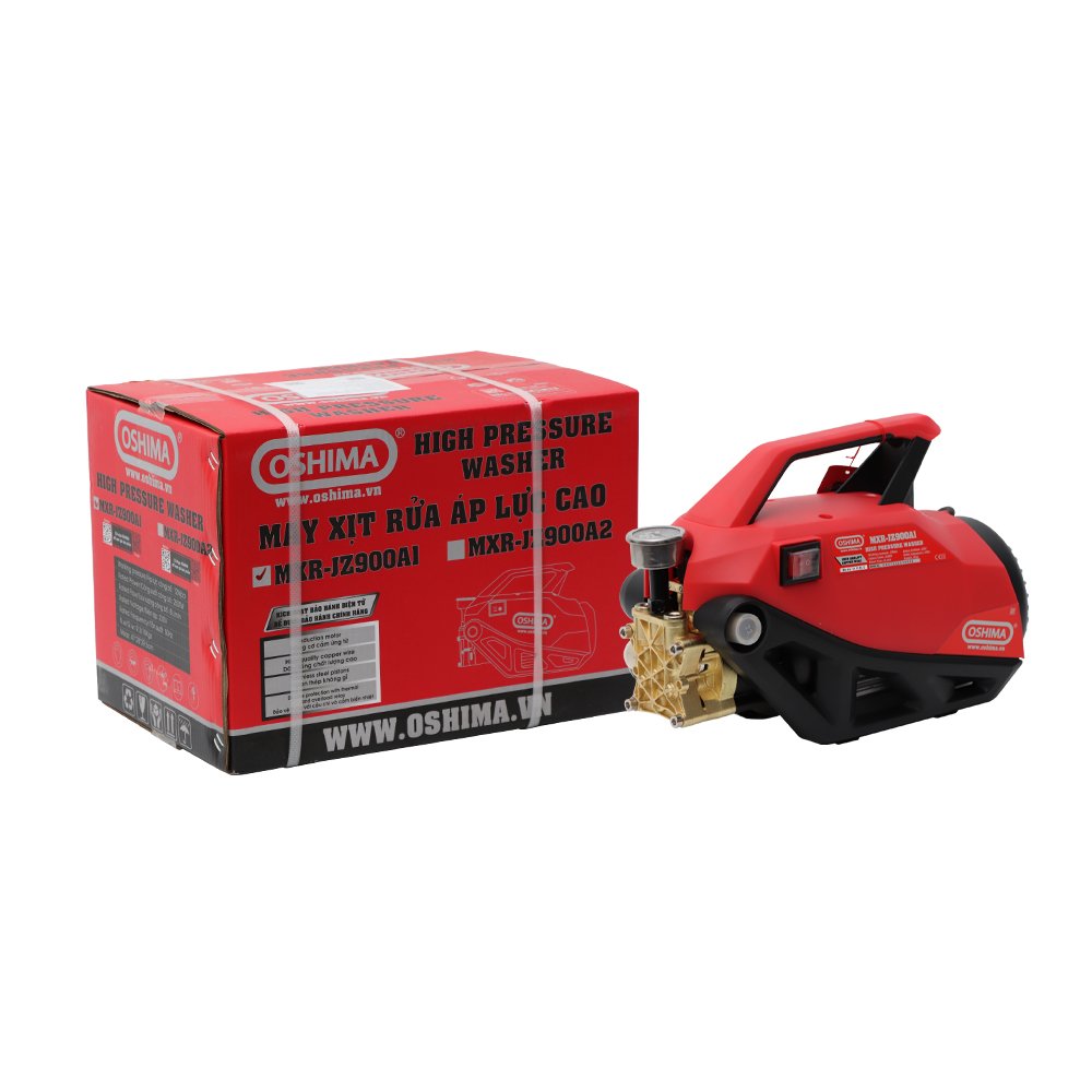 Máy rửa xe Oshima MXR-JZ900A1 2.5kW Đỏ Điện 1 pha