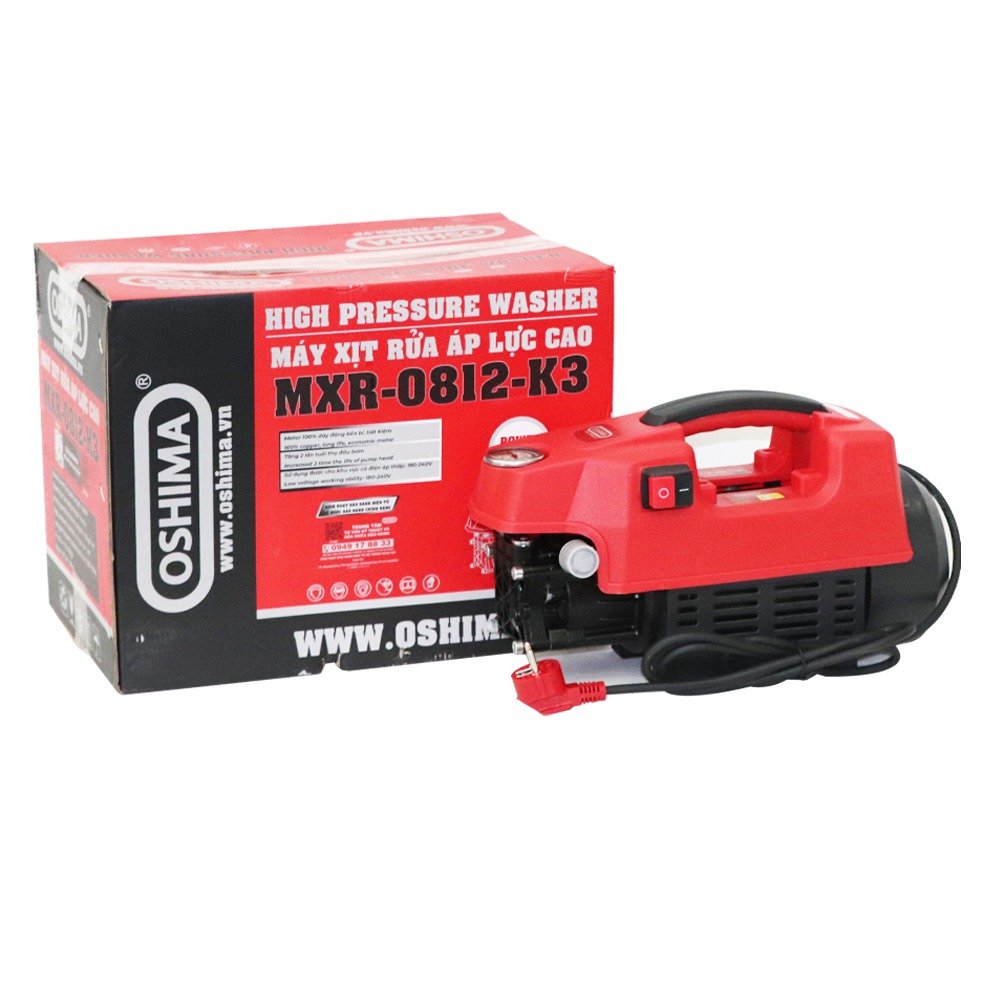 Máy rửa xe OSHIMA MXR-0812-K3 2.5kW Đỏ