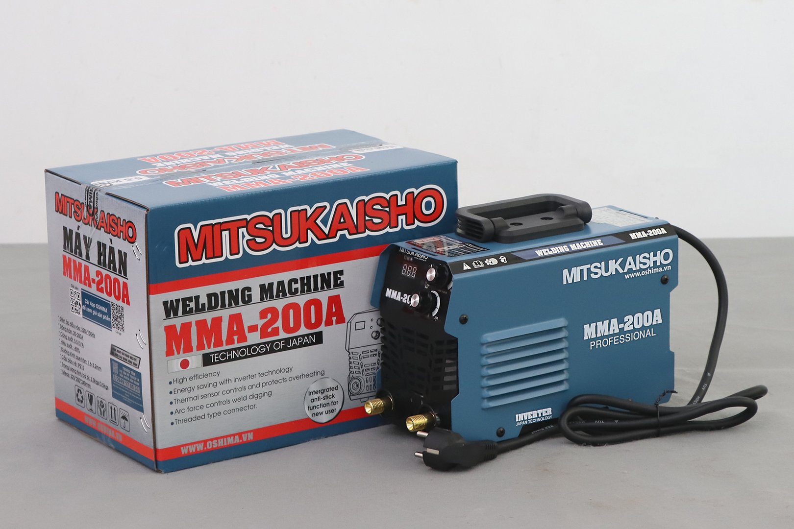 Máy hàn điện tử MITSUKAISHO MMA-200A 5.5KVA Xanh