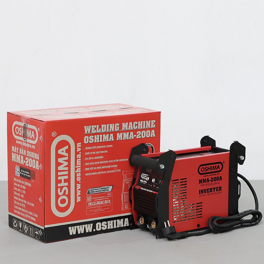 Máy hàn điện tử OSHIMA MMA-200A 7.1KVA Đỏ