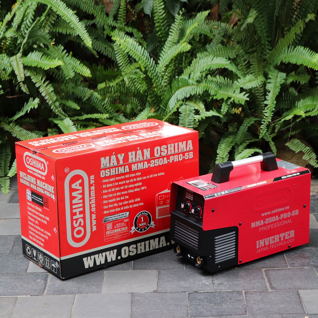 Máy hàn điện tử OSHIMA MMA-250A-PRO-5B 13KVA Đỏ