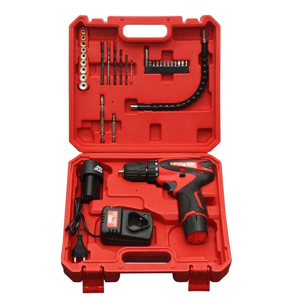 Máy khoan vặn vít pin Oshima KP12SD-K Đỏ Pin lithium (có bộ mũi khoan)