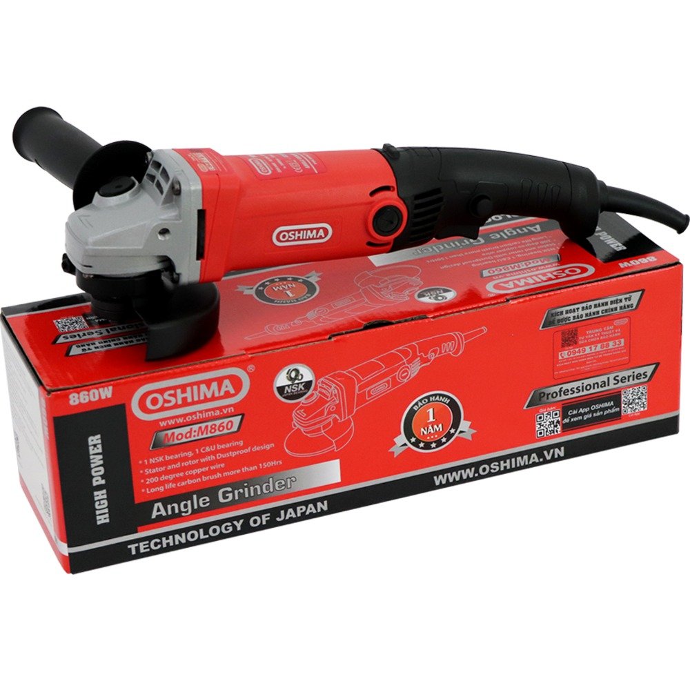 Máy mài OSHIMA M860 860W Đỏ Điện 1 pha