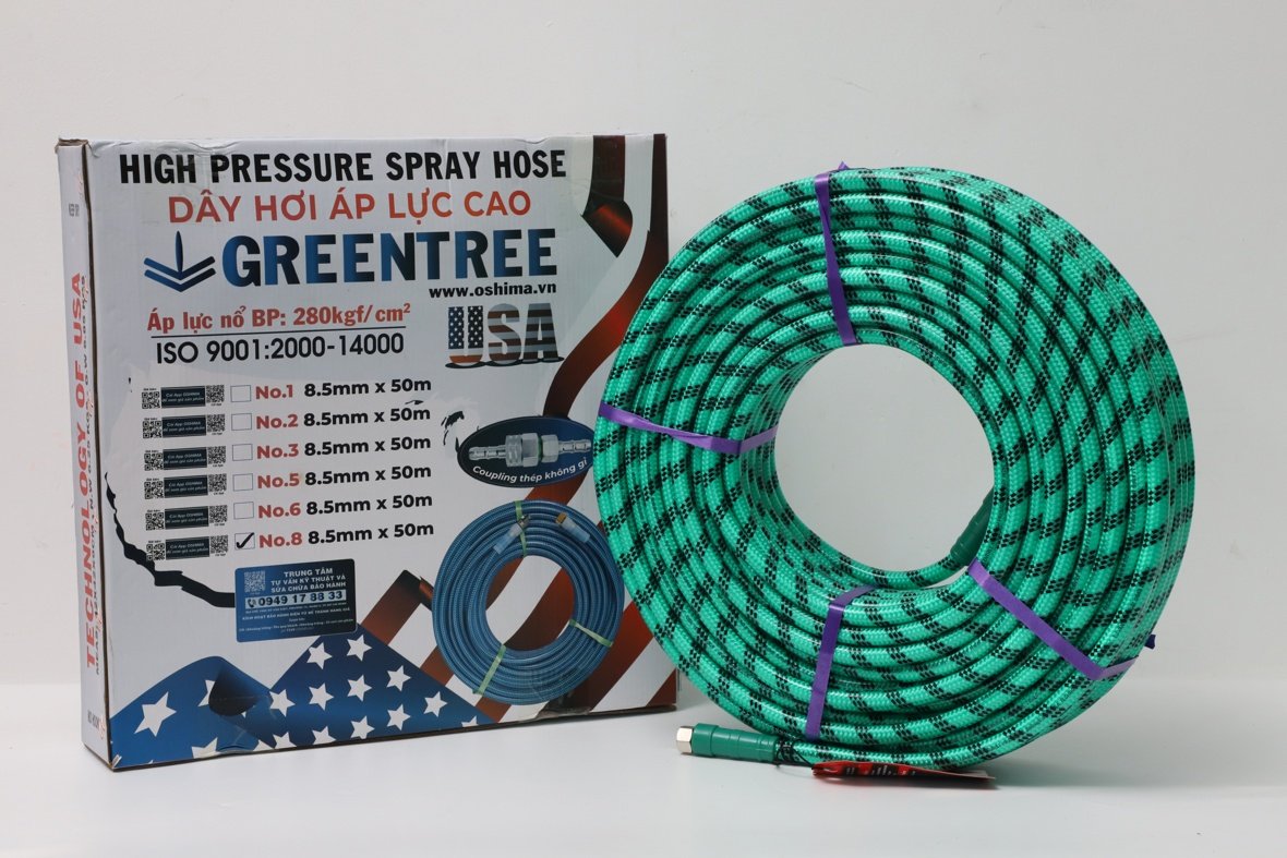 Dây hơi Greentree No.8 8.5mm x 50m Xanh lá