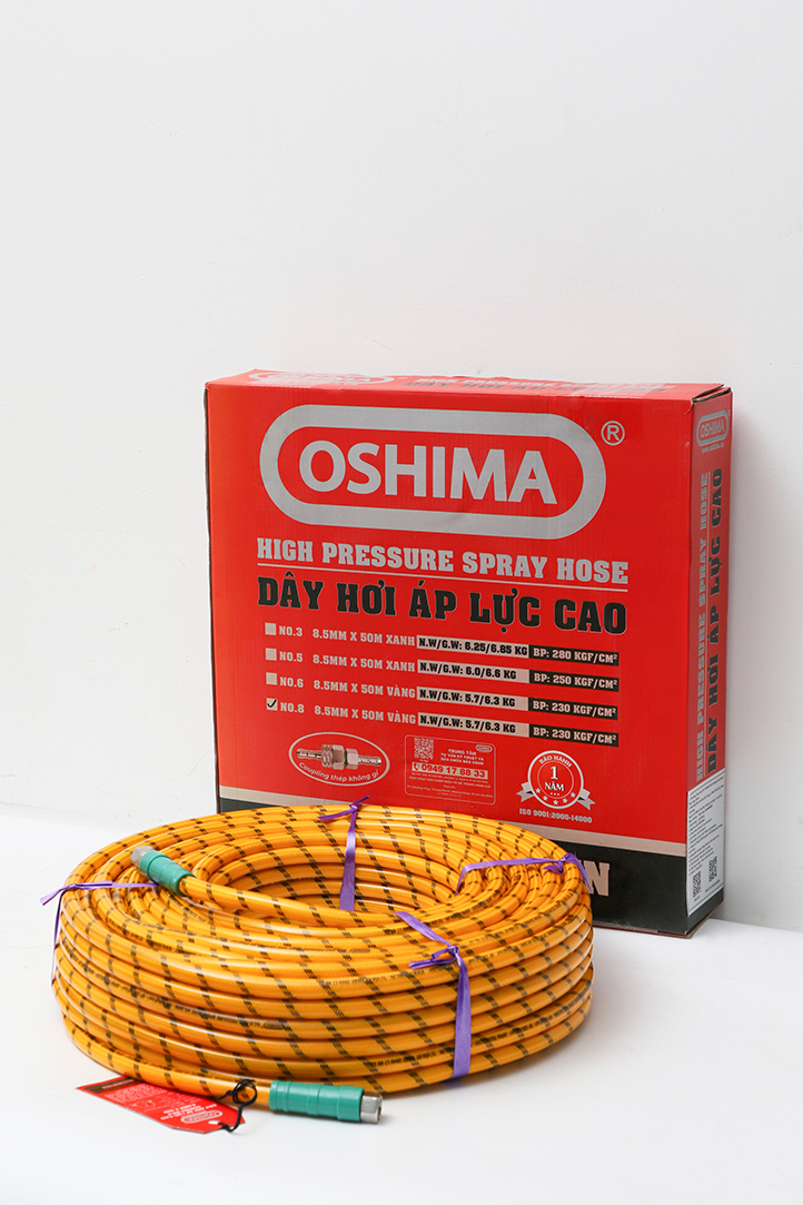 Dây hơi Oshima No.8 6.5mm x 50m Vàng