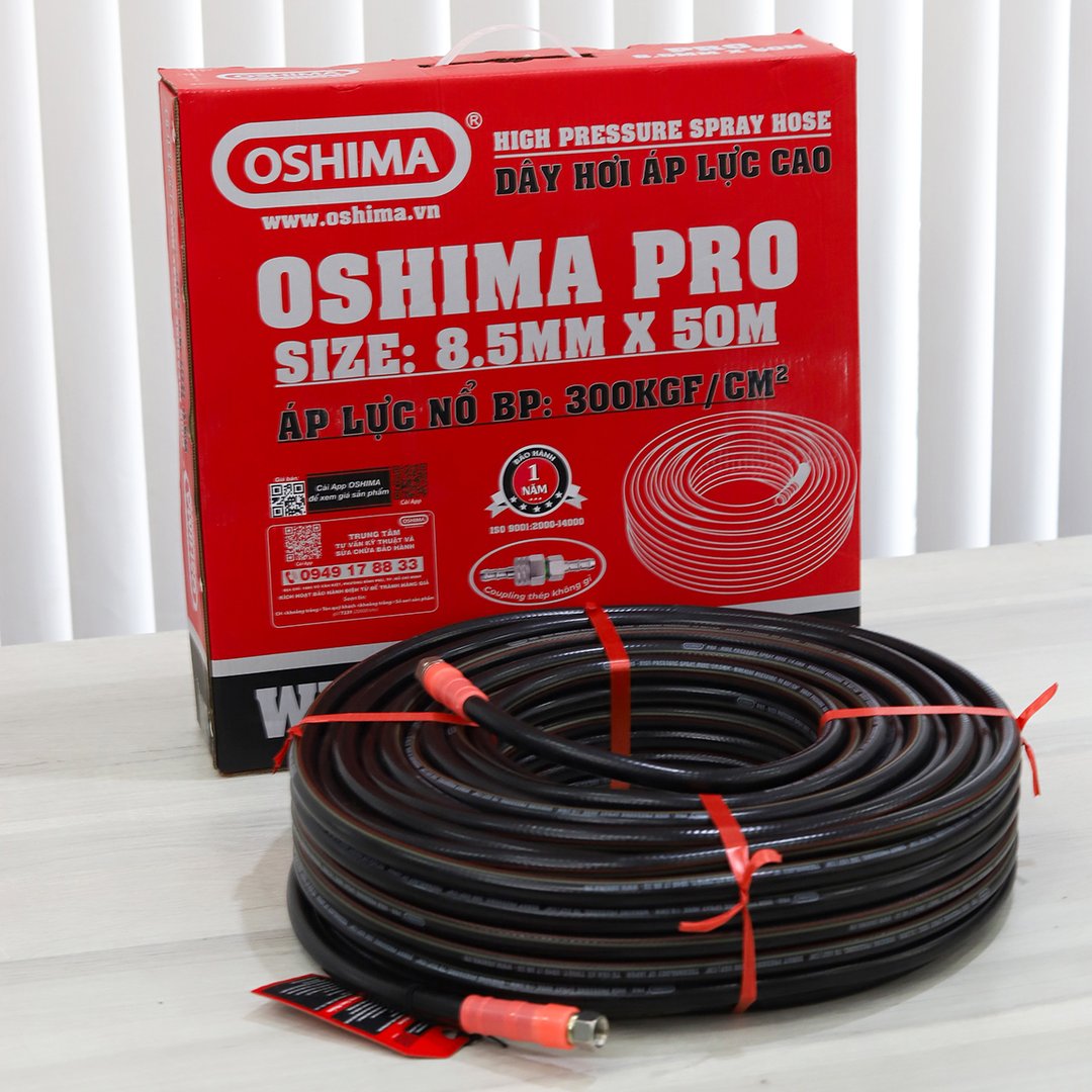 Dây hơi OSHIMA Pro 8.5mm x 50m Đen